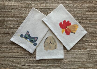 Grey Cat Face Kitchen Towel - Image 7